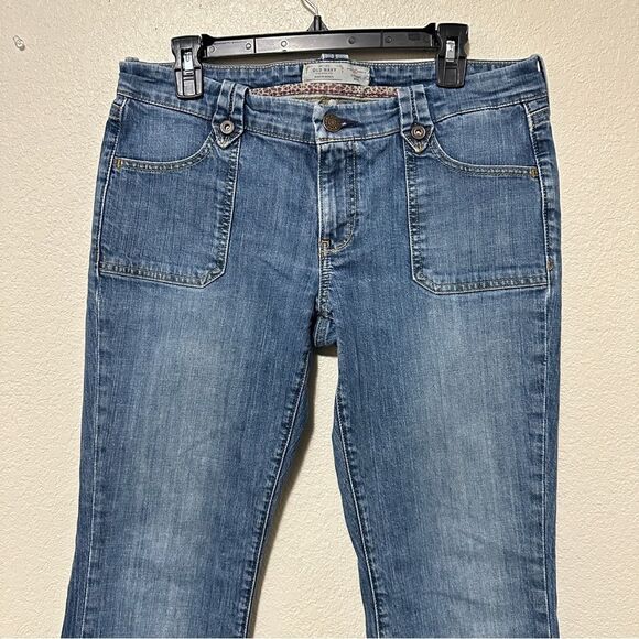 Vintage Old Navy Women’s, size 10 Bootcut Jeans, Button Flap Pockets Denim Pants - Picture 3 of 11
